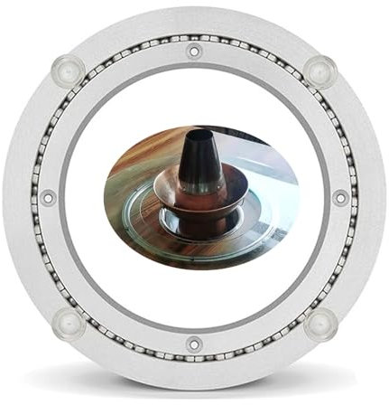 Hoiweqr Tischplatte Dreh Drehteller Kugellager, Kugellager Drehtisch Aus Aluminiumleigierung, Kugellager Drehtisch, Glatte Schwenkplatte, Ring-Drehscheibe (Size : 35CM(13.7INCH))
