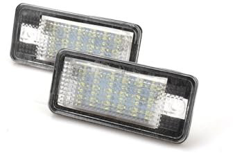 Led Number Plate Light 2PCS Auto Car LED Number License Plate Light 12V Fit Use For Audi A3 8p A4 B6 B7 Direct Replacement Rear License Light Bulb License Plate Light