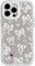 NITITOP Compatible with iPhone 14 Pro Max Case Cute Mirror Bow Love Heart Pattern for Women Girls Ribbon Design Shockproof Silver Protective Phone Cover - White Bow
