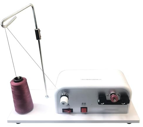 QYMLSH Electric Yarn Winding Machine, Knitting Roller Twine Dispenser With Thread Guide Spool Stand, Electric Bobbin Winder Thread Sewing Machine Embroidery Floss Organizer, Thread Core Threader