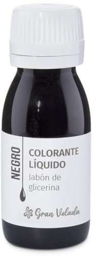 Gran Velada - Seifenfarbe Schwarz 1000 ml | Hochkonzentrierter Farbstoff für Glycerinseife, Wasserlöslich für Handgemachte Seifen, Intensive Pigmentierung, DIY Kosmetik
