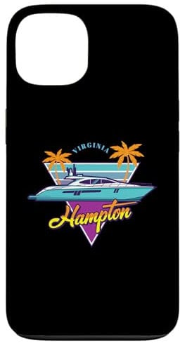 iPhone 13 Retro 1970s 1980s Yacht And Palm Trees Hampton Virginia Case