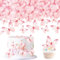 Blumomon 60Pcs Rose Papillon Comestible Décoration de Cupcake Sélection Mariage Baby Shower Party Mariage Anniversaire Fête D’anniversaire Décoration de Cupcake