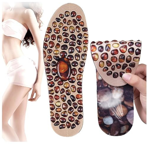 Akupressur Einlegesohlen zum Abnehmen,Gummi-Kopfsteinpflaster Orthopädische Schuheinlagen für Männer und Frauen,Massage Reflexzone Einlagen,Vorbeugung,Unisex (2 Pairs, L:(41-45))