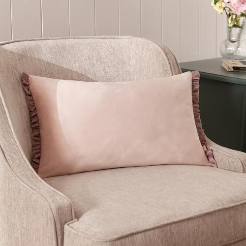 furn. Wylder Tilly Velvet Cushion Cover - Pink/Heather - 30x50cm
