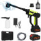 Shkalacar Nettoyeur Haute Pression sans Fil,21 V Nettoyeur Haute Pression portatif alimenté,avec 2 Batteries, buse 6 en 1,Canon à Mousse,Tuyau de 16 Pieds pour arrosage,Nettoyage,Lavage de Voiture