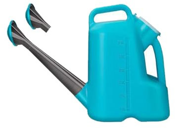 Regadera ligera con asas y cabezal de aspersor para interior y exterior, para regar plantas, tinas, macetas y cestas colgantes al aire libre (rojo, 9 litros, con 1/2 (BU7, talla única)