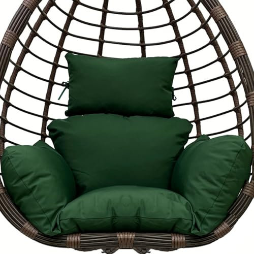 RDIAYDN Schaukel HäNgekorb Sitzkissen, HäNgendes Ei-Stuhlkissen Mit Hoher RüCkenlehne, Ersatzpolster FüR Rattansessel Korbsessel Outdoor, FüR Schlafzimmer, Terrasse,F