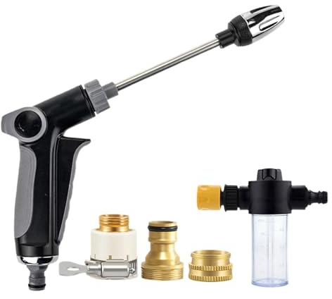 Power Nozzle for Garden Hose - High Pressure Power Washer Wand - Blast Sprinkler Sprayer Lightweight Design for Washing Car Outdoor Cleaning Faucet Lawn