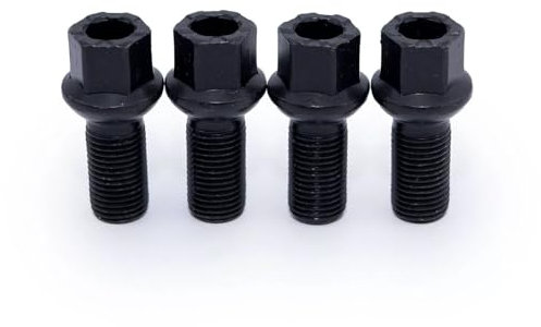 Pernos y Tuercas Uso Apto para Llantas de aleación, Radio M14 x 1,5, Uso Apto para Audi A2, A3, A4, VW, Passat y Golf.