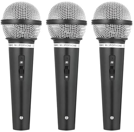 3 Pcs Microphone Toy - Pretend Play Performance Props Fake Microphone, Suitable Simulation Singing Mics for Birthday Party Celebrations, School Stage Performances & Home Role-Playing Fun