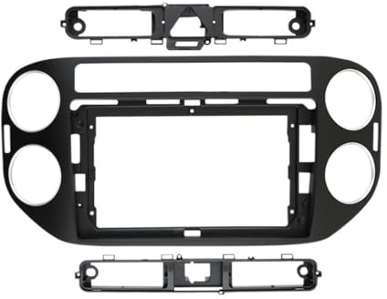 ZHAUPMCB Autoradio-Rahmen 9/10,1 Zoll Autoradio Stereo Multimedia Radio Blende Armaturenbrett Rahmen Kit Passend für VW Tiguan 2010-2015 Radioblende Set(FrameB)