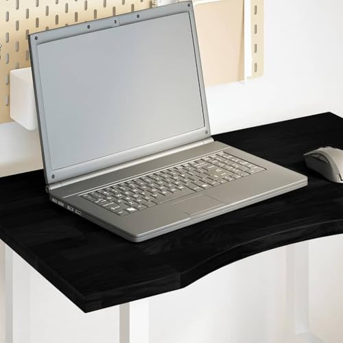 Bucmath Schreibtischplatte Dunkelbraun 80x60x2,5 cm, Massivholz Eiche, rechteckig, robust für Büro, Computer und Arbeitszimmer, langlebiges Desktop-Möbelstück