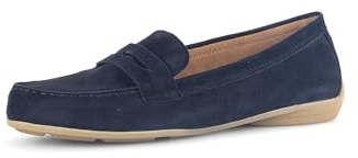 Gabor Damen Mokassins, Frauen Slipper, Mokassins,sportlich,Passform,Comfort,wechsel-Fussbett,Optifit,breit,Hovercraft,f,Dark Blue,43 EU / 9 UK