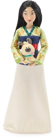 Disney Store Official - Mulan - Klassische Puppe für Kinder - 30 cm/12 - Voll bewegliches Spielzeug mit elegantem Outfit und Charakterfreund als Überraschung - Geeignet ab 3 Jahren