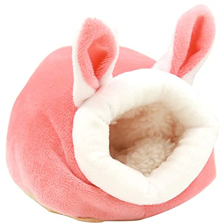 Dcaknri Cage pour hamster, rongeurs, hamac, fournitures pour la maison, cochons d'Inde, lit chaud, petits articles pour animaux de compagnie, accessoires mignon cage en velours, jouet d'hiver