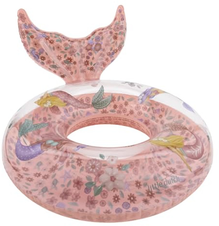 Little Dutch Kinder Schwimmreifen Schwimmring - Aufblasbar für Mädchen ab 3 Jahren - Dreamy Mermaid rosa