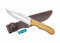 Electropolis Cuchillo de Caza Muela Pioneer PIONEER-14.OL, Enterizo, cachas de Madera de Olivo, tamaño Total 26,5 cm + Tarjeta Multiusos de Regalo