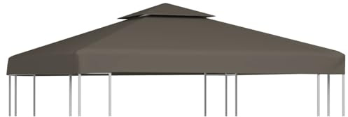 Festnight 2-Stufiges Pavillondach Ersatzdach 3 x 3 m | Pavillon Dach mit PVC-Beschichtung | Wasserdicht Pavillonabdeckung 310 g/m² | für Pavillon Gartenzelt