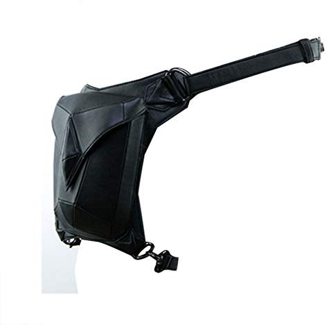 Haobing Unisex Hüfttaschen Steampunk Wanderrucksäcke Tasche Retro Rock Gothic Umhängetasche Schultertasche (Schwarz, Eine Größe)