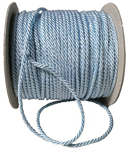 Nastro corda cordino 3 mm x 100 metri 3 capi Cordoncino (CELESTE)