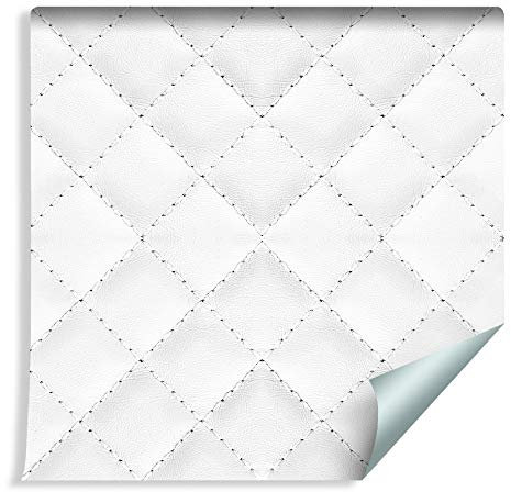 Muralo Fototapete Gestepptes Muster 1000 x 53cm Vliestapete Wand Tapete Lederoptik 3D Optik 3D Muster Wohnzimmer Schlafzimmer Moderne Wandbilder XXL Easyinstall Wand Dekoration