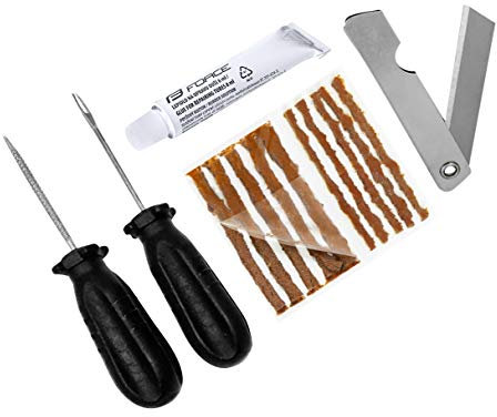 Force Tubeless Reifen Reparatur Set Repair Tubeless Tyre Set Schlauchlos mit Werkzeug