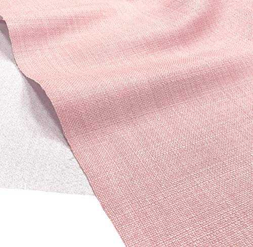A-Express Sanft Leinenoptik Stoff Material Vorhänge Tasche Design Kleidung Schneiderei 145cm Breite - 1 Meter 100cm x 145cm Rosa