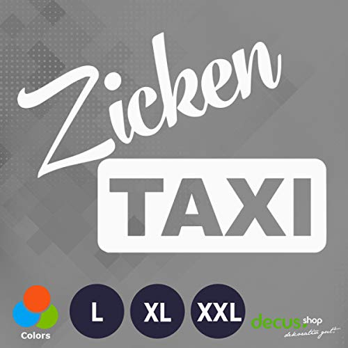 Decus Zicken Taxi L 0365 (weiß) // Sticker OEM JDM Style Aufkleber