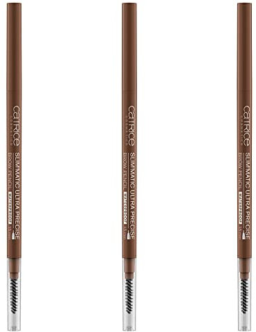 Catrice Augenbrauenstift - Catrice Slim'Matic Ultra Precise Brow Pencil, mit Augenbrauen Bürste, 3er Pack (3x0,05g), Nr. 025 Warm Brown