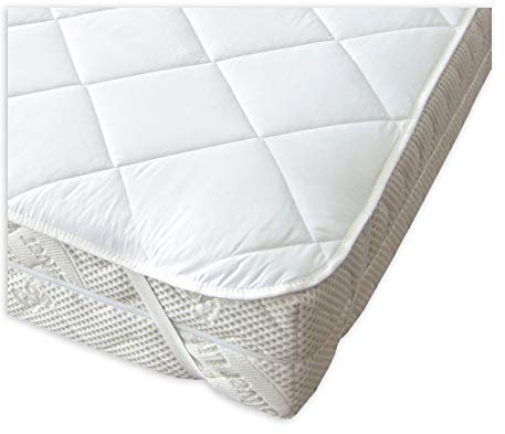 Baby Kinderbett Matratzenauflage Matratzenschoner Topper mit 4 Eckgummis aus Mikrofaser (80 x 160 cm)