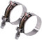 Glarks Schlauchschellen, 51–59 mm, Edelstahl, T-Bolzen, Turbo-Ansaugung, weiche Schlauchschellen, Ladeluftkühler, 2 Stück