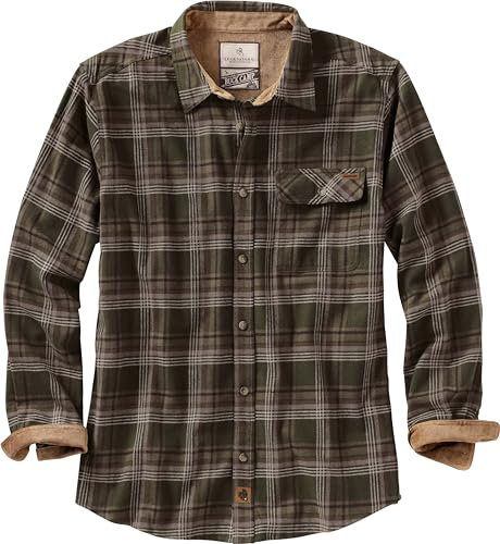 Legendary Whitetails Herren Buck Camp Flannel Shirt Hemd mit Button-Down-Kragen, Wald Plaid, XX-Large