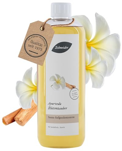 Saunabedarf Schneider Sauna Aufguss Konzentrat Ayurveda Blütenzauber - 250ml, naturreine, ätherische Öle, wohltuender Saunaaufguss & langanhaltendes Dufterlebnis