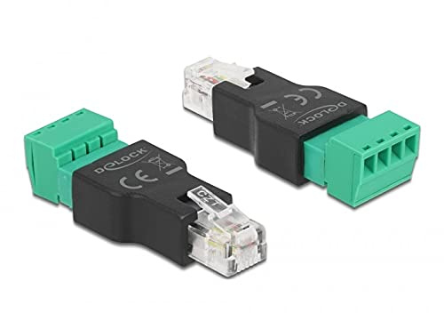 Delock Adapter RJ11/14 Stecker zu Terminalblock 4 Pin 2-teilig