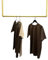 Kleiderstange Garderobe Industrie Design für Decke Gold | Breite 70 cm x Höhe 100 cm | Garderobenstange | Ankleidezimmer | Schlafzimmer | begehbarer Kleiderschrank M0213-Gold