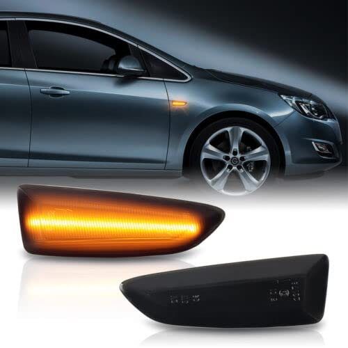 Modifycar LED-Seitenblinker, geeignet für Opel Astra J, Astra K, Insignia B, Zafira C, Blinker, Canbus, SMD, Deckenleuchte rauchfarben