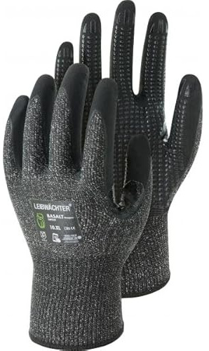 Leibwächter Handschuhe LW550 Basalt Nylon-Spandex mit Nitril 12-er Pack 9