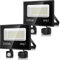 Kakashome 2 Stücke 100W LED Strahler mit Bewegungsmelder Außen, 10000LM 7000K LED Fluter mit Bewegungsmelder Außenstrahler Scheinwerfer, IP67 Wasserdicht LED Flutlicht für Lager, Garage, Hof,