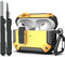 RFUNGUANGO compatible with AirPods Pro 2nd case protective case with cleaning kit, military hard shell protective case with lock for AirPod Pro case(2023/2022/2019),Yellow