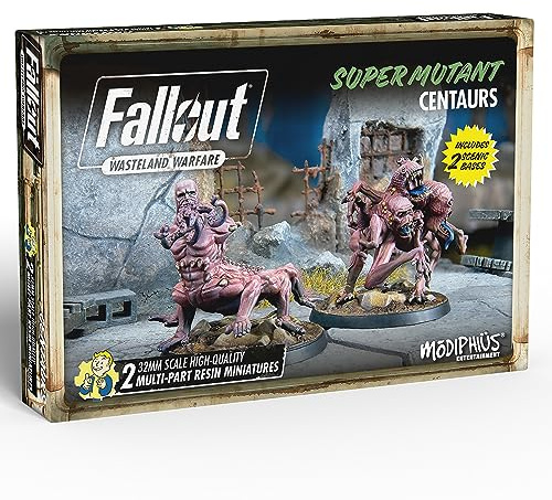 Modiphius Entertainment | Fallout Wasteland Warfare | Super Mutants: Centaurs | Miniatures | Unpainted
