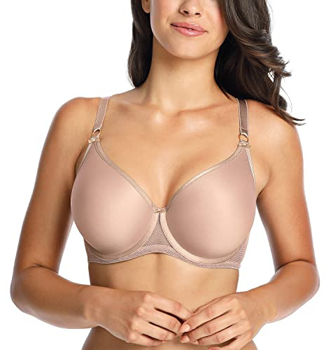 Gaia Damen T-Shirt BH Gaja | H75 Mokka | Glatter Schalen-BH mit nahtlosen, geformten Cups | Unsichtbar unter Kleidung | Perfekter Halt & Komfort | M129