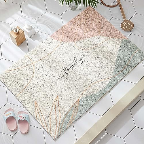 PALVJIE Luffa-Badematte, 80 x 120 cm, rutschfest, wasserdurchlässig, weich strukturiert, Anti-Schimmel, PVC, schnell trocknend