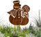 Terma Stahldesign Rost Weihnachts Schneemann Made in Germany Gartenstecker Outdoor rost deko Weihnachten stecker winterdeko draußen blumenstecker Winter deko