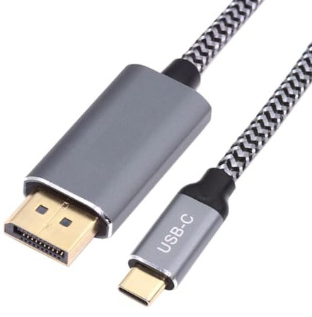 Chneyang Câble USB C vers DisplayPort 1.4 réversible 8K HDTV pour moniteur d'ordinateur portable 1,8 m