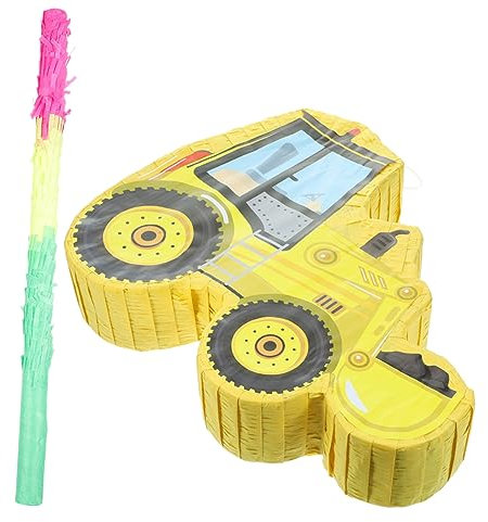 PRETYZOOM 1 Satz Piñata Traktoren Pinata Bagger-pinata Pinata Zum Thema Traktor Spielstütze Baupinata-zugschnur Bau-lkw-pinata Spielzeug Baggerpinata Papier Kind Dekorationen Wagen