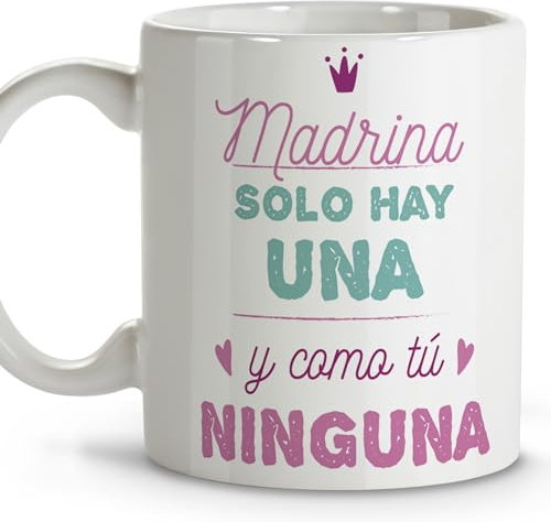 LolaPix Vuoi essere la mia madrina. Tazze originali da regalare. Regalo madrina. Regali per madrine. Tazza in ceramica, 330 ml. FBA 2024