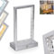 LED Tischleuchte Arufe, dimmbare Tischlampe aus Metall/Kunststoff in Silberfarben, Leuchte mit Touchdimmer, USB-C Anschluß, An-/Ausschalter, Lichteffekt, Akku, 3 Watt, 300 Lumen, 2700-6500 Kelvin