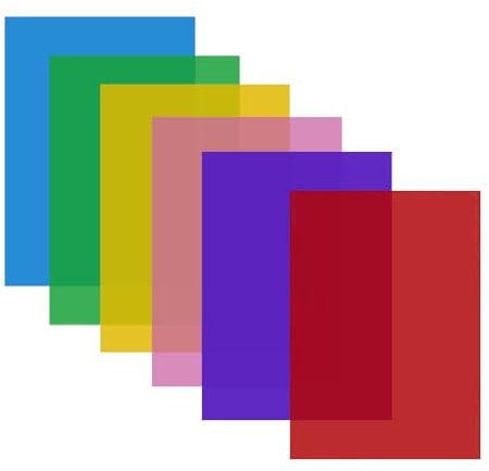 6 PCS A4 Coloured Overlays Professional Dyslexia Overlays Highlight Reading Overlays for Reading Dyslexia ADHD Irlens Syndrome Reduce Visual Stress