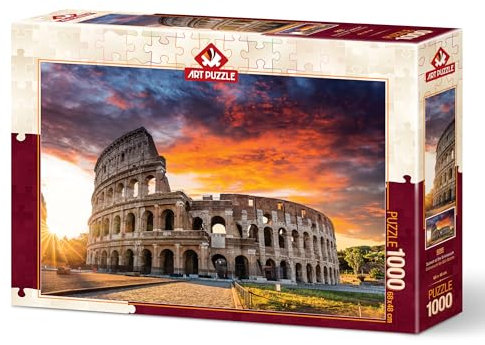 Jigsaw puzzles for adults 1000, 1000 piece jigsaw puzzles for adults, jigsaw puzzle, puzzles for adults, puzzles, wasgij puzzles 1000 pieces, Sunset at the Colosseum Puzzle